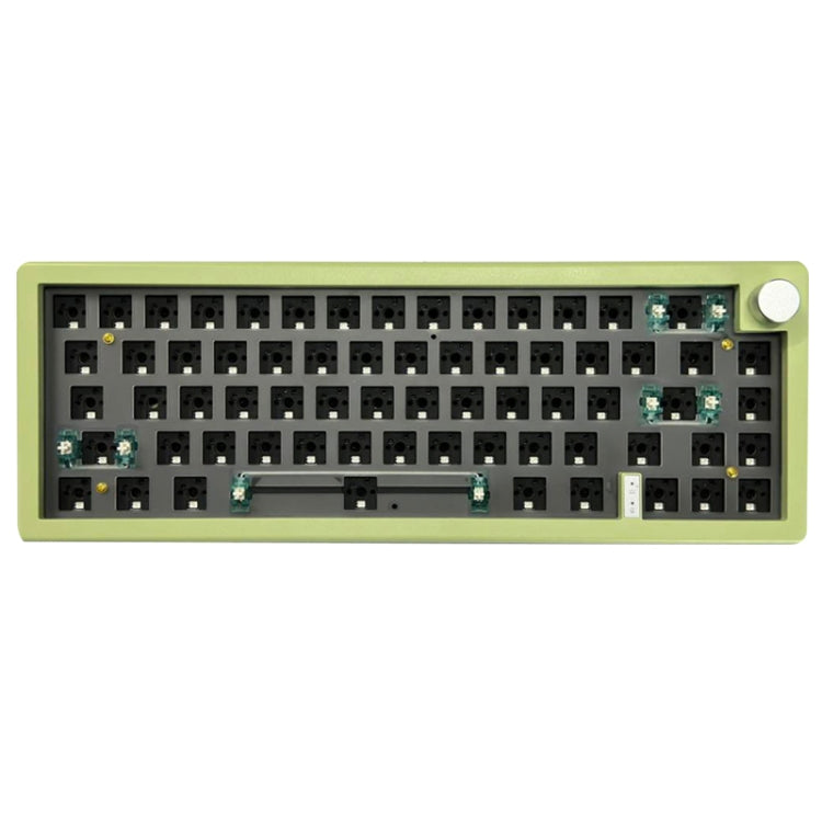 Lisslune | 67 Keys Three-Mode Customizable DIY With Button Mechanical Keyboard Kit Supports Hot Plug RGB Backlighting, Color: Green