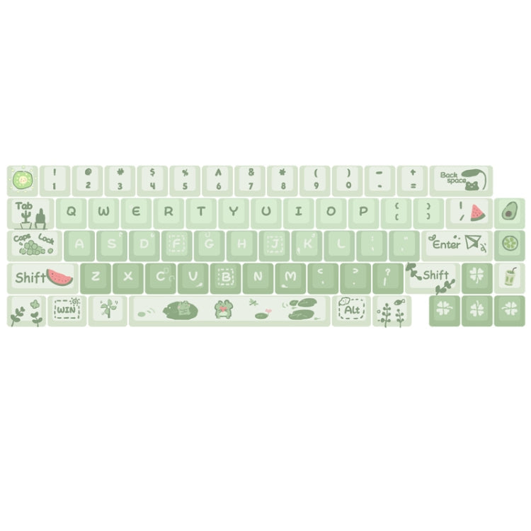 Lisslune | 66 keys 5-sided heat rise PBT personalized keycaps (Green)