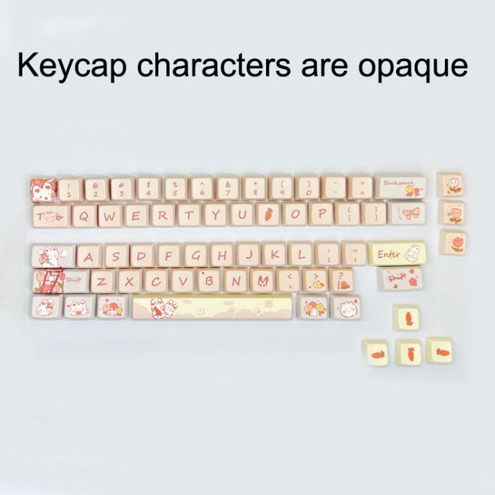 Lisslune | 66 keys 5-sided heat rise PBT personalized keycaps (Green)
