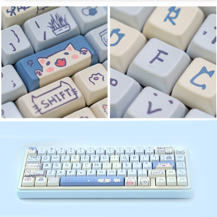 Lisslune | 66 keys 5-sided heat rise PBT personalized keycaps (Green)