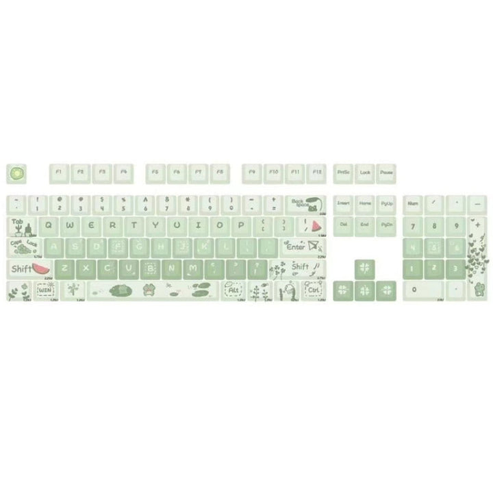 Lisslune | 148 Keys MDA Height 5-Sided Heat Rise PBT Mechanical Keyboard Keycaps (Green)
