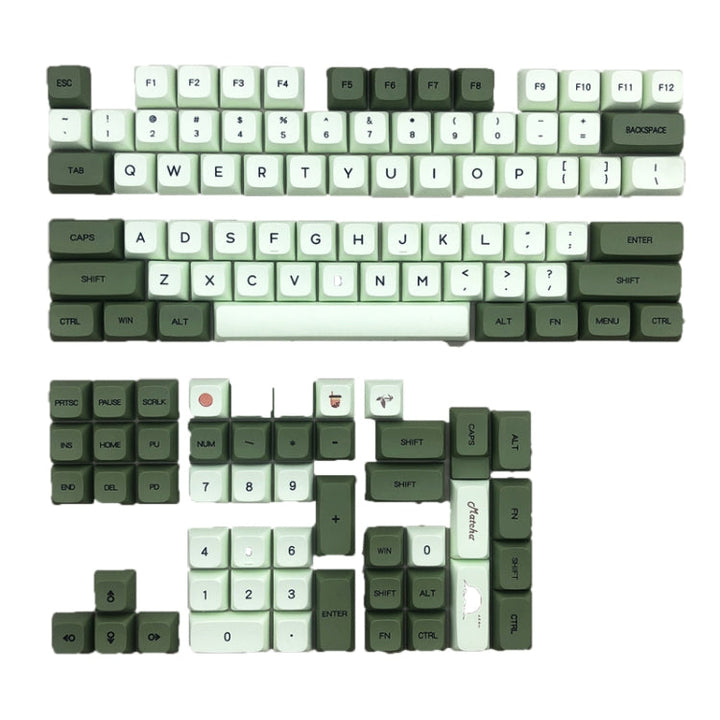 Lisslune | Matcha 124 Keys Sublimation Mechanical Keyboard PBT Keycaps