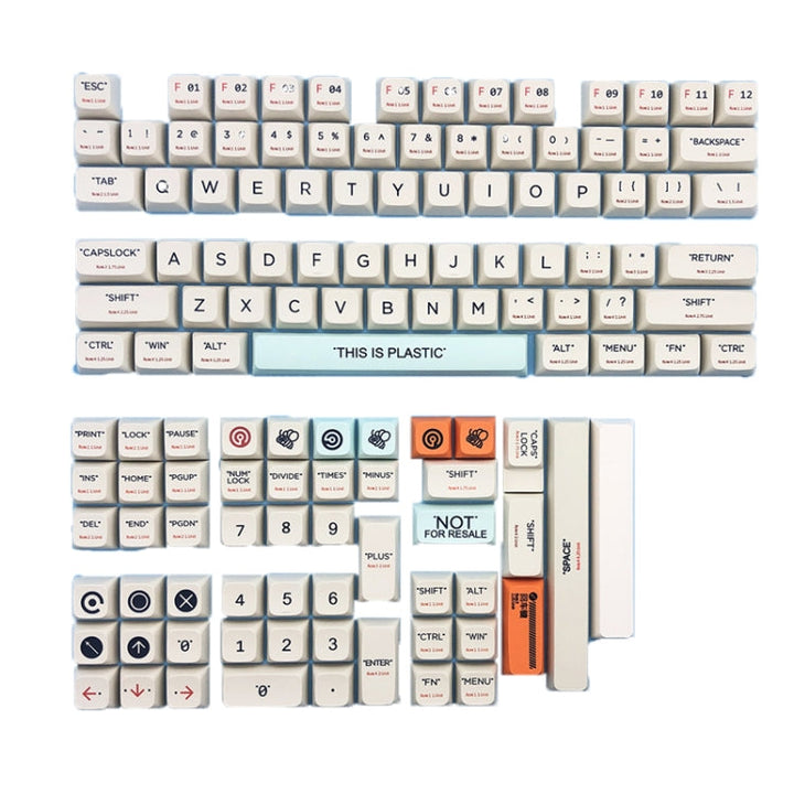Lisslune | Plastic 128 Keys Sublimation Mechanical Keyboard PBT Keycaps