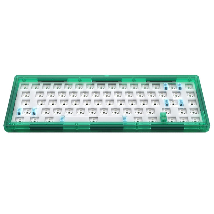Lisslune | Hot Swap Wave Wired RGB Backlight Custom Mechanical Keyboard Kit (Green Transparent)