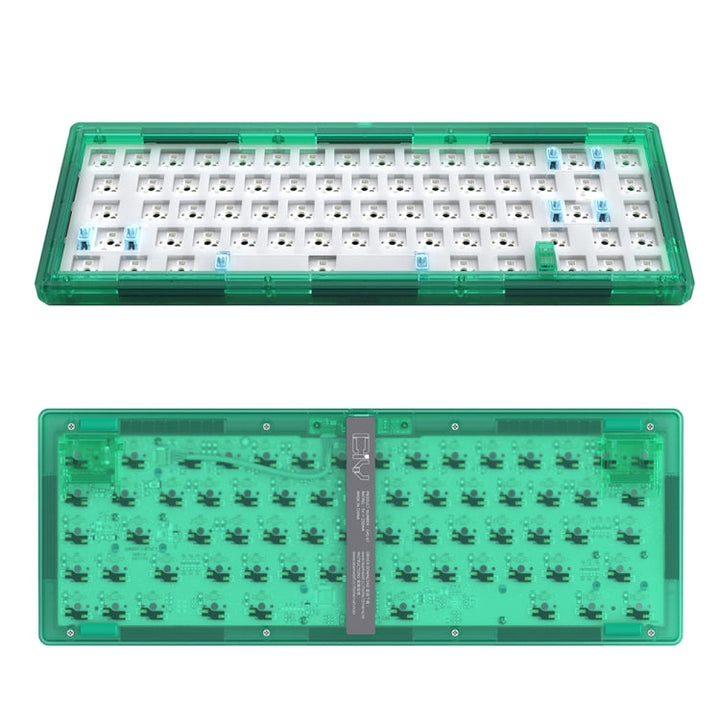 Lisslune | Hot Swap Wave Wired RGB Backlight Custom Mechanical Keyboard Kit (Green Transparent)