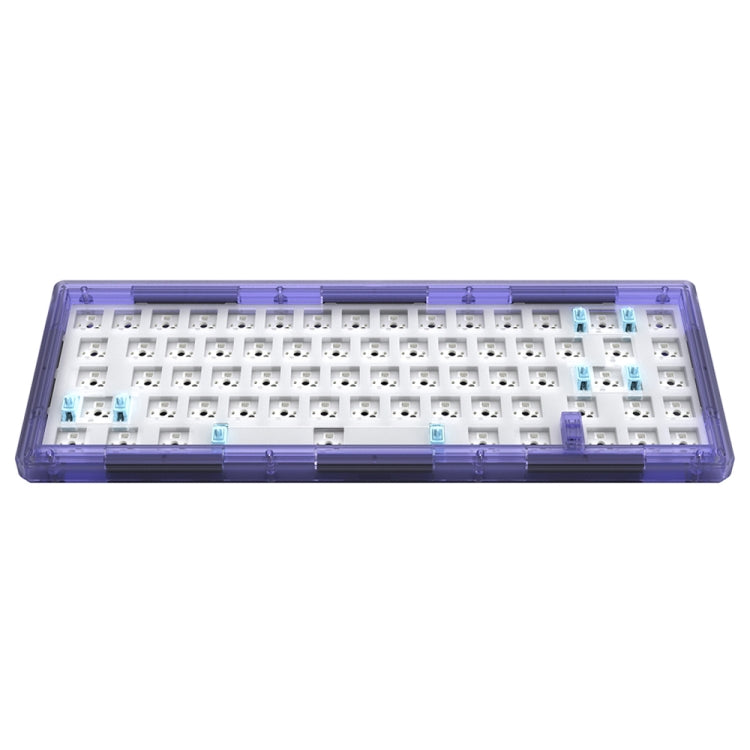 Lisslune | Hot Swap Wave Wired RGB Backlight Custom Mechanical Keyboard Kit (Purple Transparent)