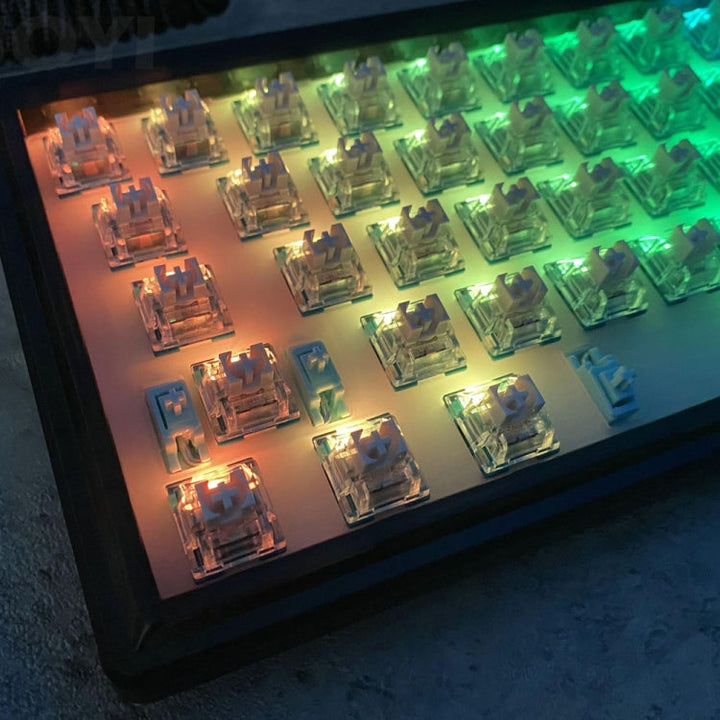 Lisslune | Hot Swap Shaft Wired RGB Backlighting Custom Mechanical Keyboard Kit (White)