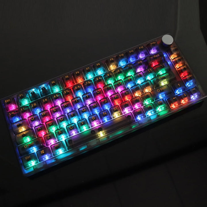 Lisslune | 130 Keys MDA Height Mechanical Keyboard Transparent Keycap (Black Transparent)