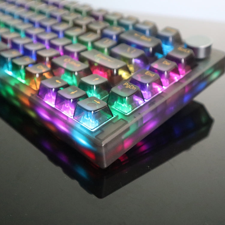 Lisslune | 130 Keys MDA Height Mechanical Keyboard Transparent Keycap (Black Transparent)