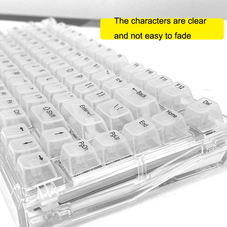 Lisslune | 130 Keys MDA Height Mechanical Keyboard Transparent Keycap (Black Transparent)