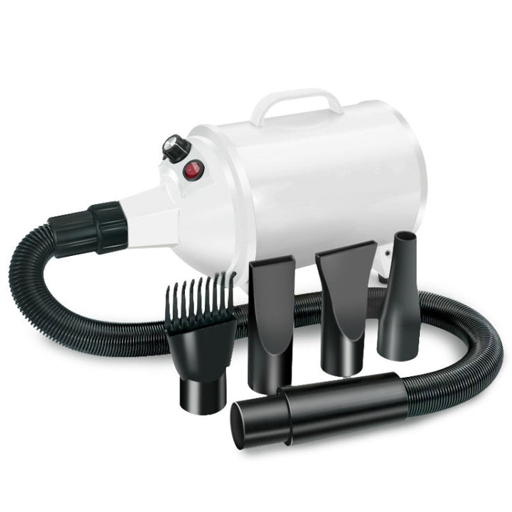 2100W Dog Dryer Variable Speed Pet Hair Dryer Pet Blower 220V UK Plug (Pure White)
