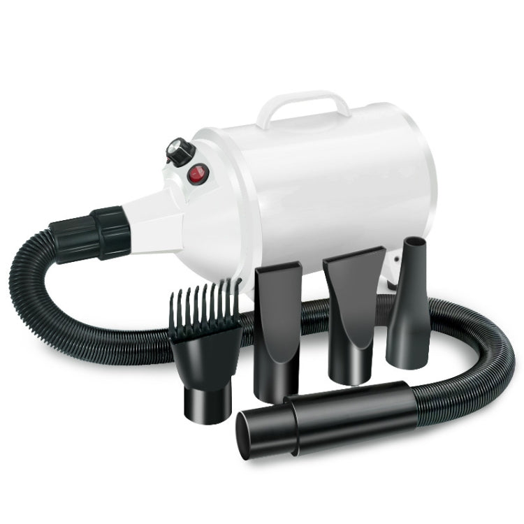 2100W Dog Dryer Stepless Speed Pet Hair Blower Pet Water Blower 220V AU Plug (Pure White)