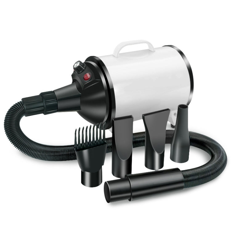 2100W Dog Dryer Stepless Speed Pet Hair Dryer Pet Blower 110V US Plug (Black and White)