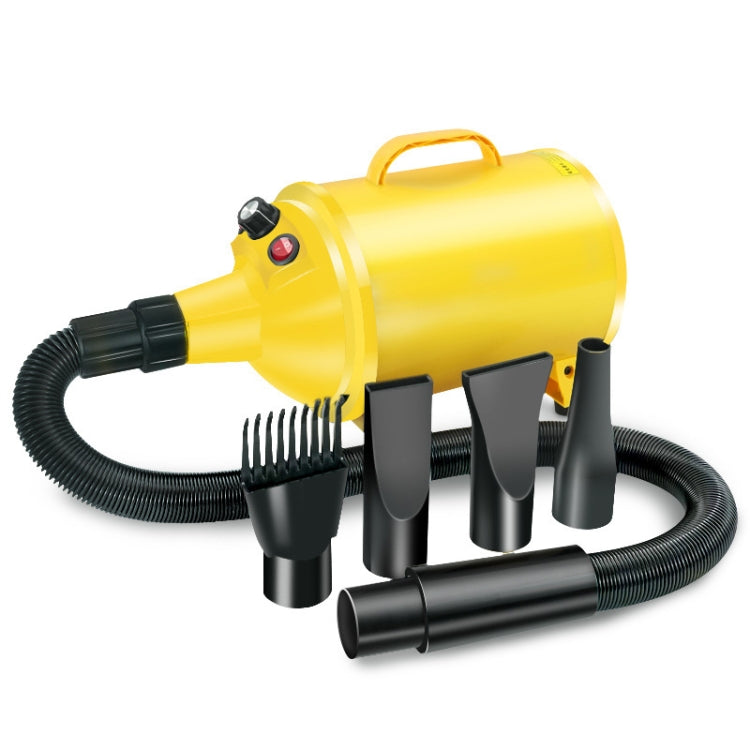 2100W Dog Dryer stepless speed pet hair blaster pet water blower 110V US plug (Pure Yellow)