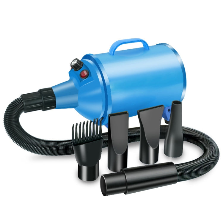 2100W Dog Dryer Stepless Adjustable Speed Pet Hair Dryer Pet Water Blower 110V US Plug (Pure Blue)
