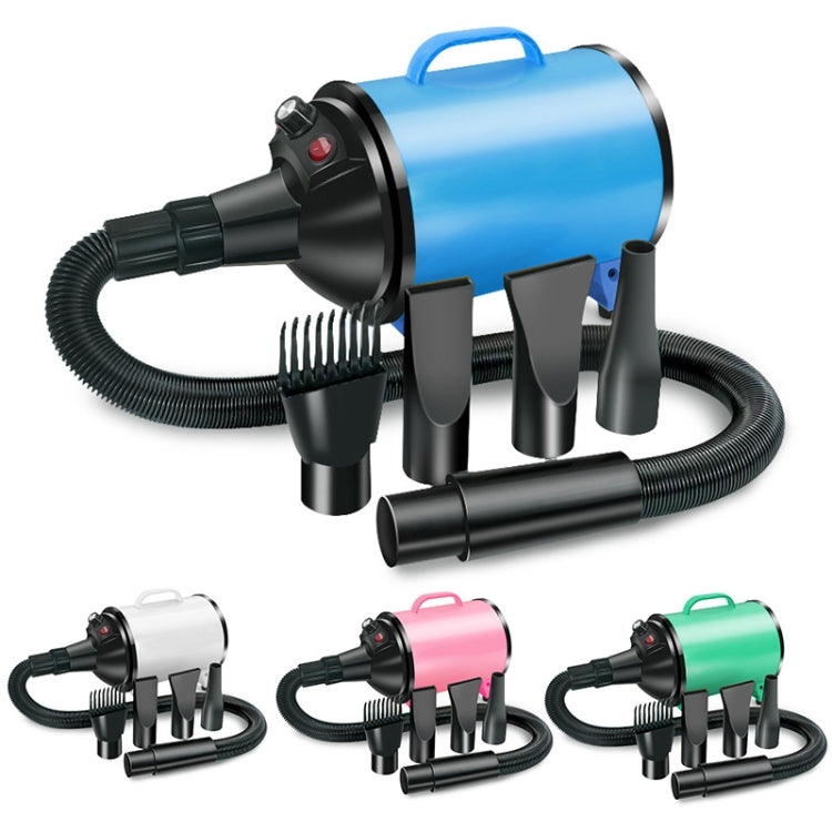 2100W Dog Dryer Stepless Speed Pet Hair Dryer Pet Water Blower 220V EU Plug (Green)