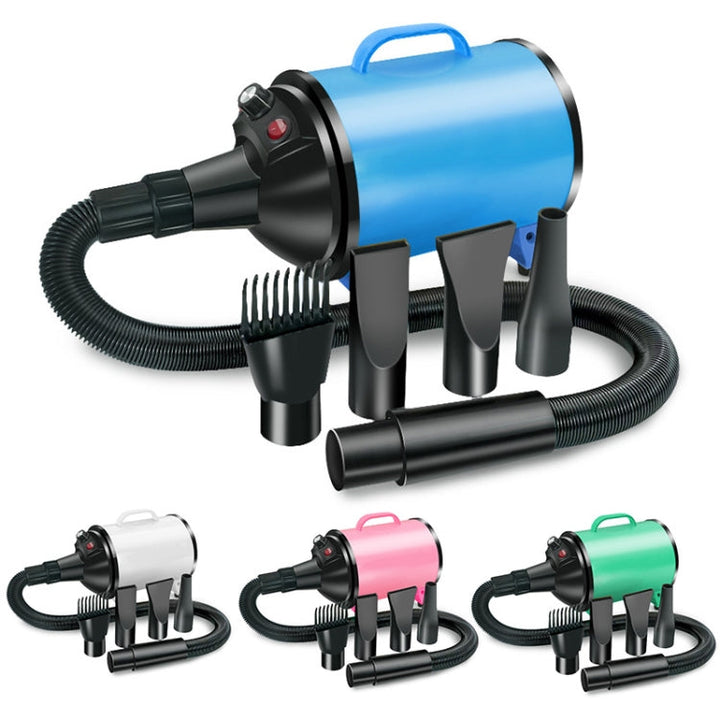 2100W Dog Dryer Stepless Speed Pet Hair Dryer Pet Water Blower 220V AU Plug (Black and Yellow)