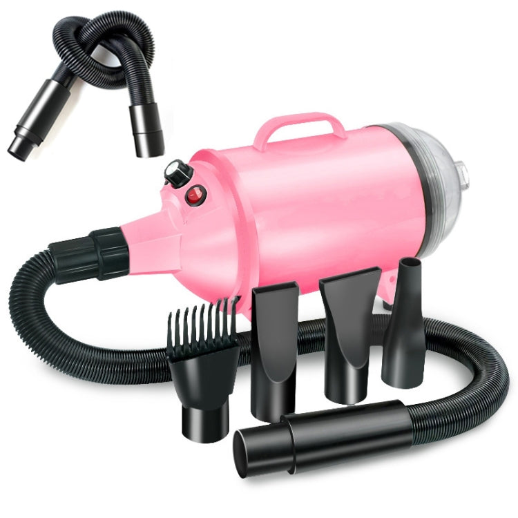 2100W Dog Dryer Stepless Speed Pet Hair Dryer with Vacuum 220V AU Plug (Pure Pink)