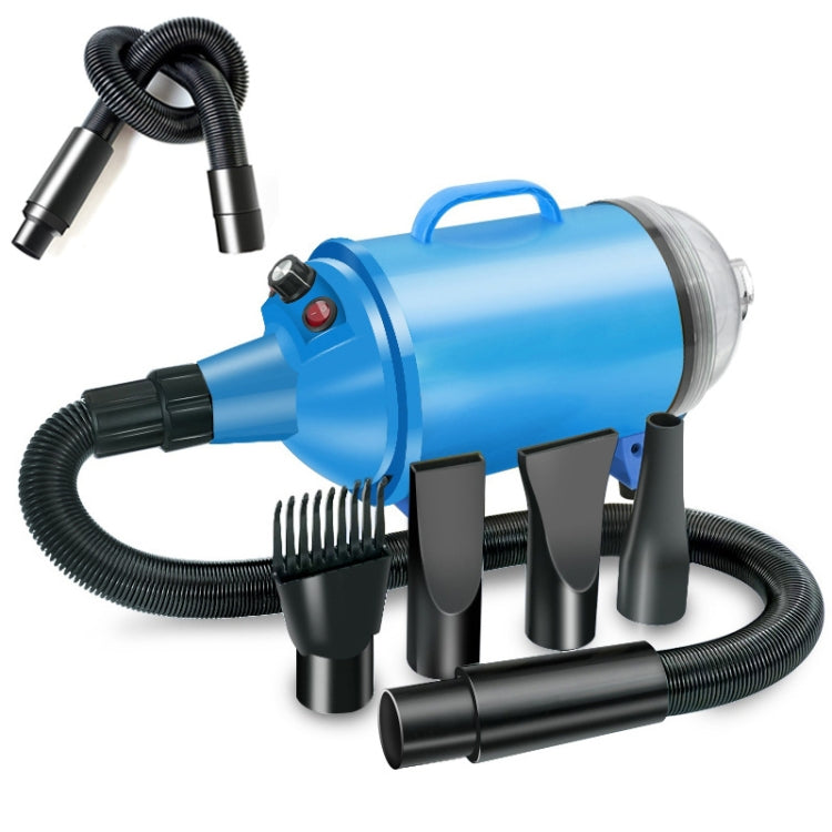 2100W Dog Dryer Stepless Speed Pet Hair Dryer With Vacuum Cleaner 220V AU Plug (Pure Blue)