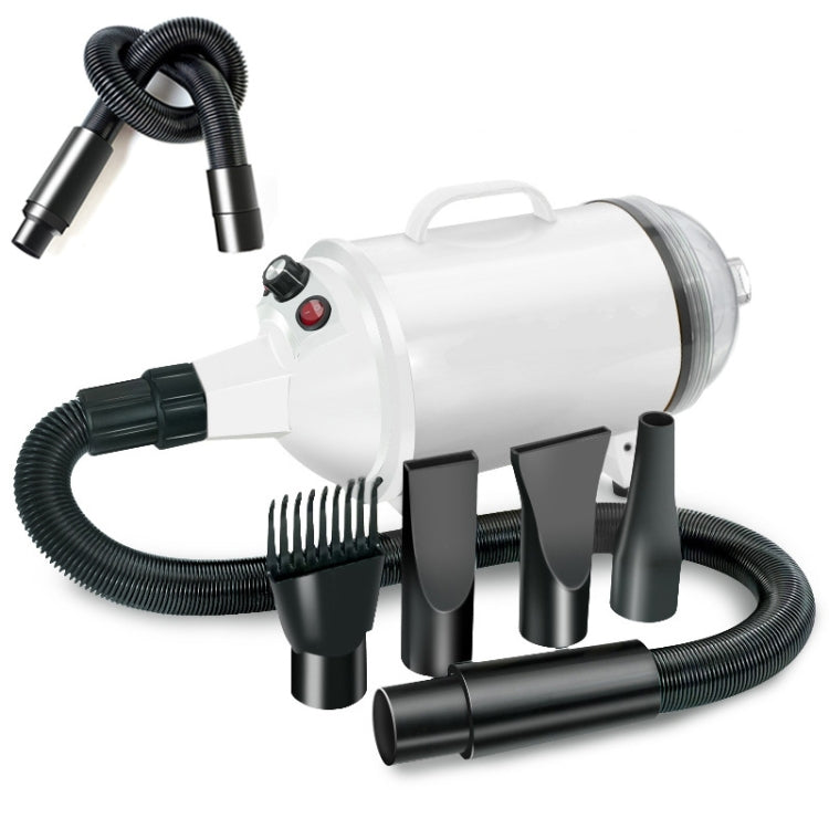 2100W Dog Dryer Stepless Speed Pet Hair Blaster With Vacuum 220V AU Plug (Pure White)