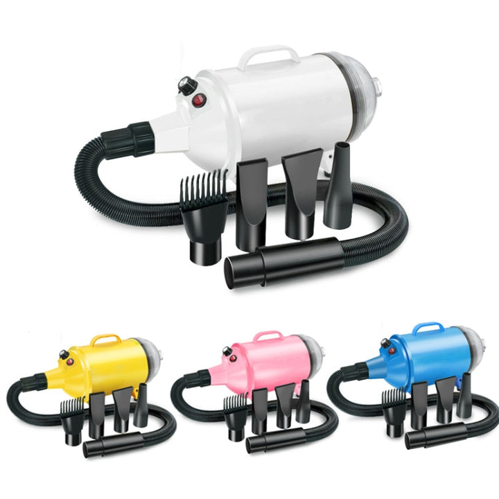 2100W Dog Dryer Stepless Speed Pet Hair Dryer With Vacuum 220V UK Plug (Black Green)
