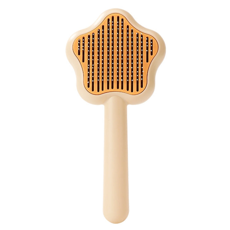 Pet fine-tooth comb for removing floating hairs and tangles (Yellow)