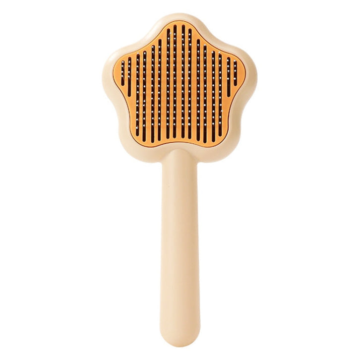 Pet fine-tooth comb for removing floating hairs and tangles (Yellow)