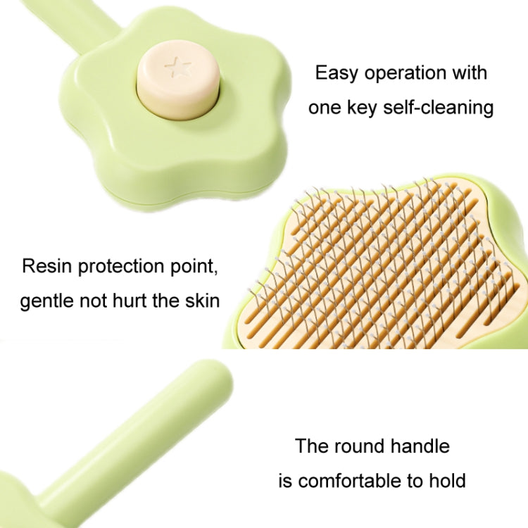 Pet fine tooth comb for removing floating hairs and tangles (Green)