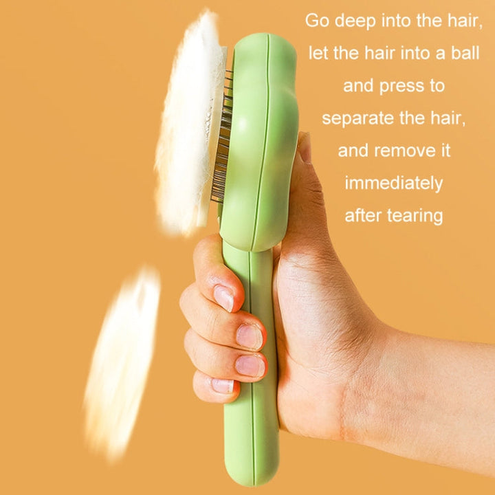 Pet fine-tooth comb for removing floating hairs and tangles (Yellow)