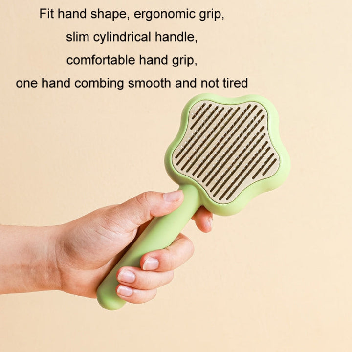 Pet fine tooth comb for removing floating hairs and tangles (Green)