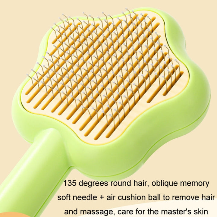 Pet fine tooth comb for removing floating hairs and tangles (Green)