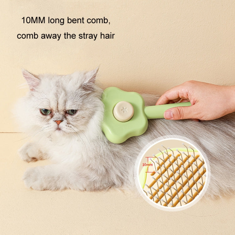 Pet fine-tooth comb for removing floating hairs and tangles (Yellow)