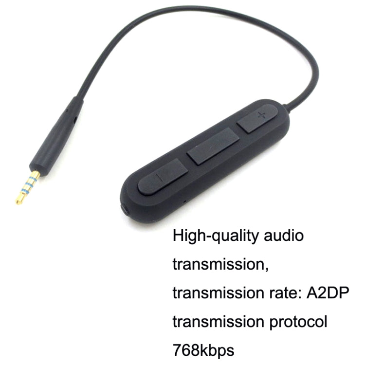 Lisslune | For BOSE QC25 / OE2 / QC35 / AKG / Y50 / Y40 Headphones Bluetooth Cable (Black)