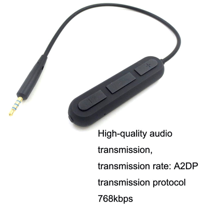 Lisslune | For BOSE QC25 / OE2 / QC35 / AKG / Y50 / Y40 Headphones Bluetooth Cable (Black)