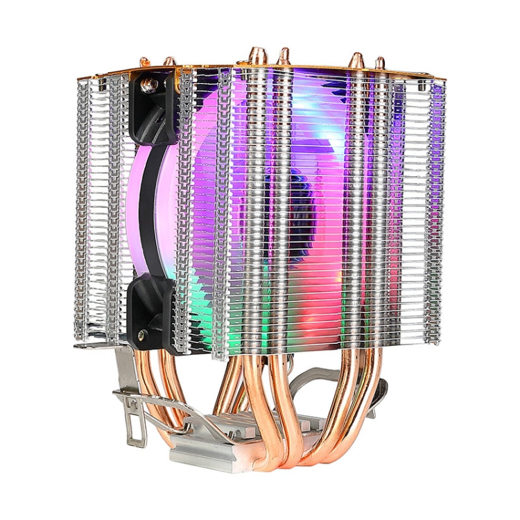 Lisslune | EVESKY 600 Desktop Computer 4 Copper Pipe Silent CPU Cooler Fan, Color: Single Fan Color