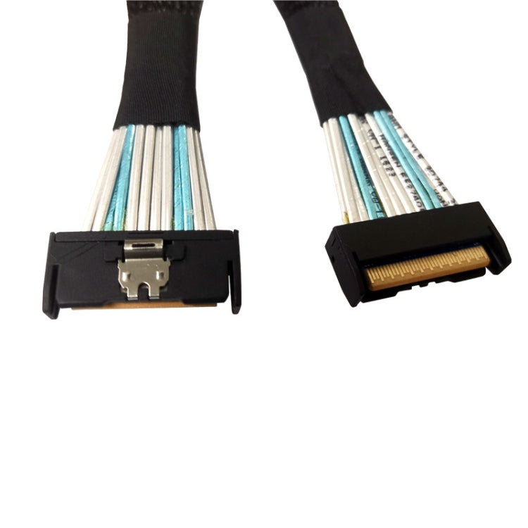 Lisslune | 32G Transfer PCIE5.0 Slim SAS MCIO 74P to MCIO 74P Server High-Speed Twisted Pair 0.7 m