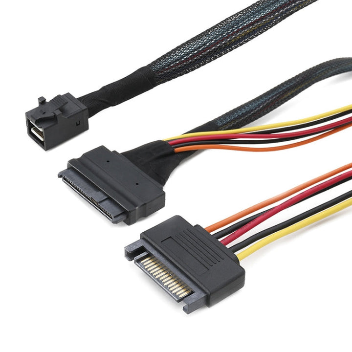 Lisslune | Mini SAS 36P HD8643 to MINI SAS 8639+ 15P power hard drive data cable 0.5 m