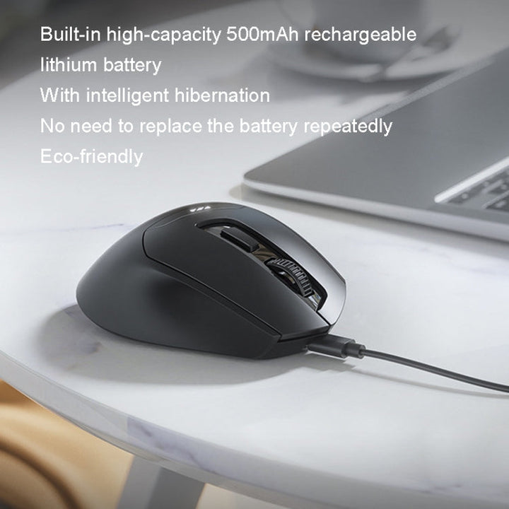 Lisslune | Inphic DR01 Bluetooth 3 Mode Wireless Mouse Charging Silent Office Gaming Laptop Computer Home Use (Black)