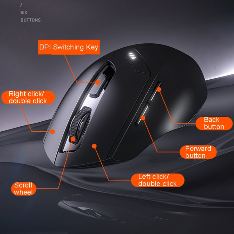 Lisslune | Inphic DR01 Bluetooth 3 Mode Wireless Mouse Charging Silent Office Gaming Laptop Computer Home Use (Black)