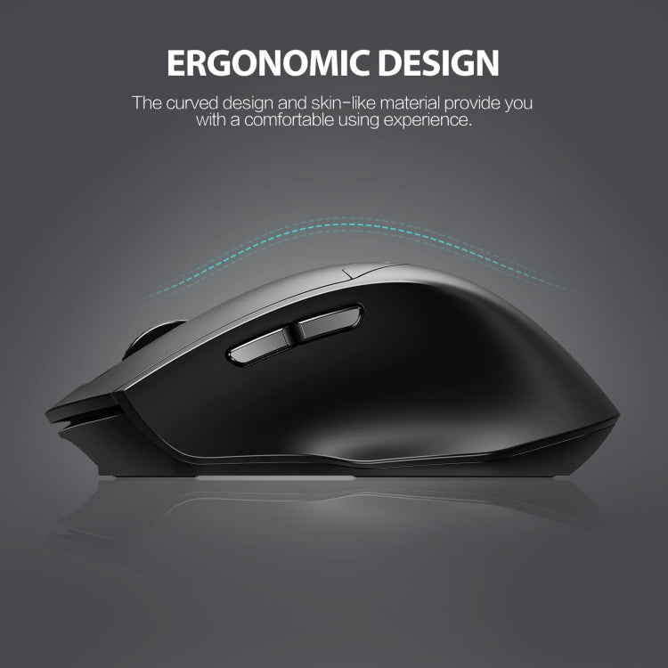 Lisslune | Inphic DR01 Bluetooth 3 Mode Wireless Mouse Charging Silent Office Gaming Laptop Computer Home Use (Black)
