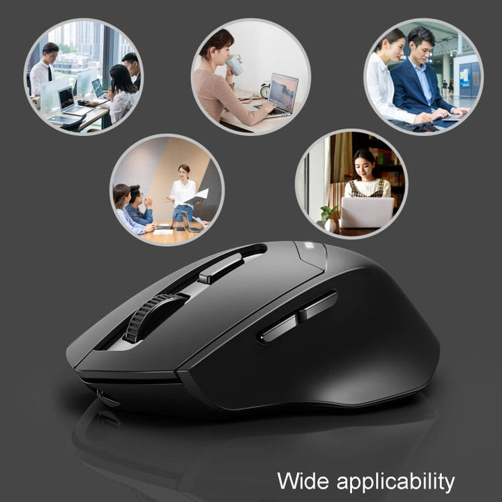 Lisslune | Inphic DR01 Bluetooth 3 Mode Wireless Mouse Charging Silent Office Gaming Laptop Computer Home Use (Black)