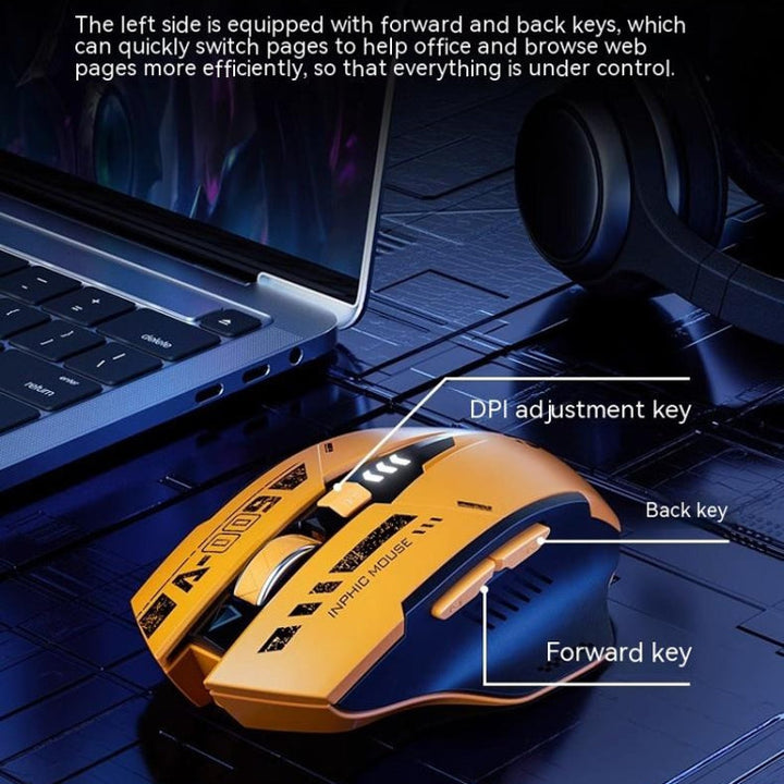 Lisslune | Inphic A9 Bluetooth 3-Mode Mouse Silent Charging Mechanical Feel Wireless Mouse