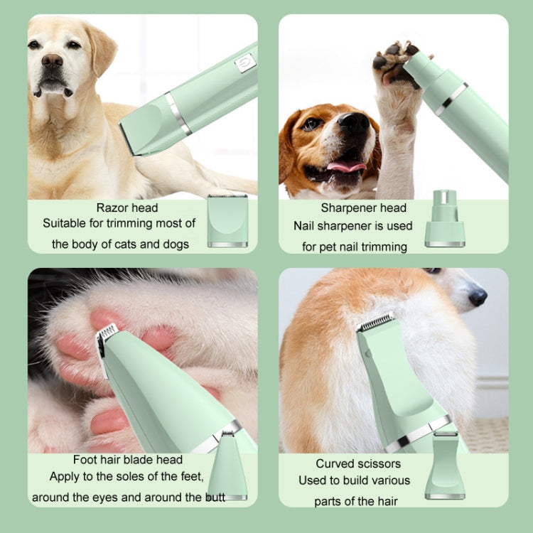 Pet Clippers Cat Dog Paw Hair Clippers Electric Fader, Color: 3 in 1 White