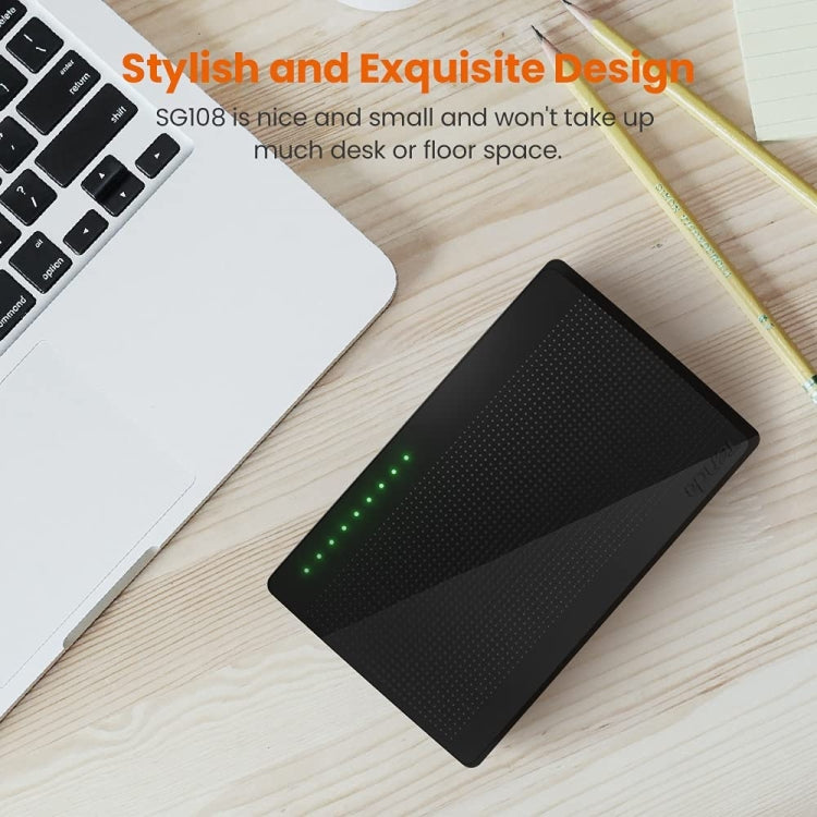 Lisslune | Tenda SG108 100/1000M Desktop Network Switch 8-Port Gigabit Desktop Switch Ethernet Switch LAN Hub (UK Plug)