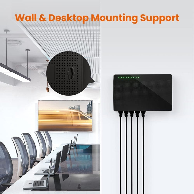 Lisslune | Tenda SG108 100/1000M Desktop Network Switch 8 Port Gigabit Desktop Switch Ethernet Switch LAN Hub (AU Plug)