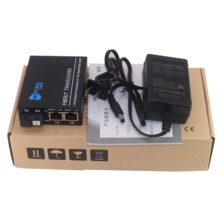 Lisslune | NESTONG 100M Single-Mode Fiber Optic Transceiver POE Photonic Converter, CN Plug