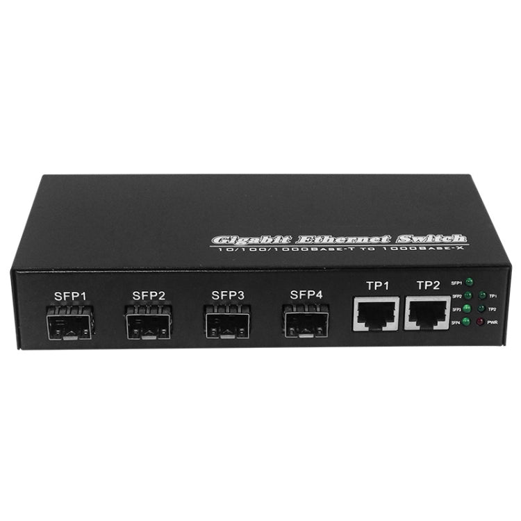 Lisslune | 2 x 10/100/1000 RJ45 Port & 4 x 1000M SFP Port Fiber Switch