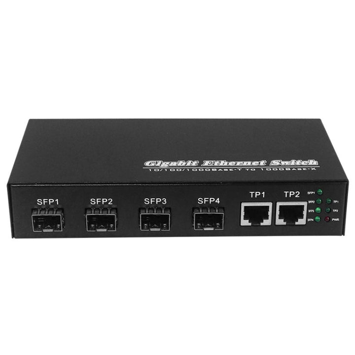 Lisslune | 2 x 10/100/1000 RJ45 Port & 4 x 1000M SFP Port Fiber Switch