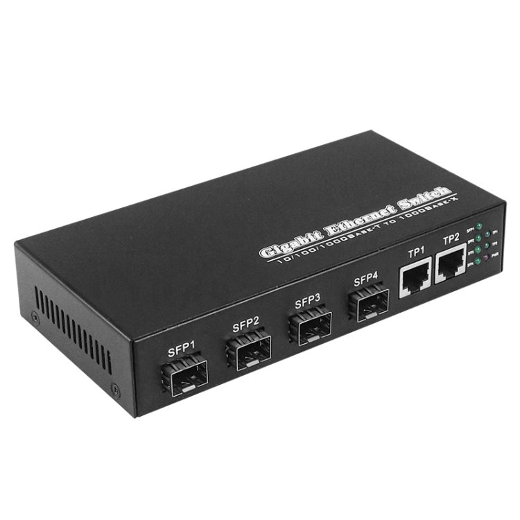 Lisslune | 2 x 10/100/1000 RJ45 Port & 4 x 1000M SFP Port Fiber Switch