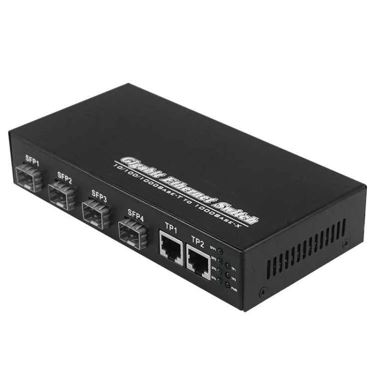 Lisslune | 2 x 10/100/1000 RJ45 Port & 4 x 1000M SFP Port Fiber Switch